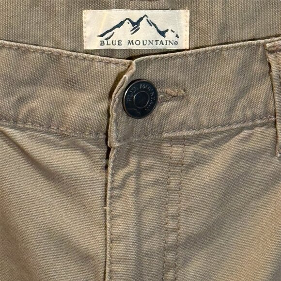 Blue Mountain Relaxed Fit 5-Pocket Canvas Pants 38×32 Khaki –Excellent Condition - Picture 10 of 10